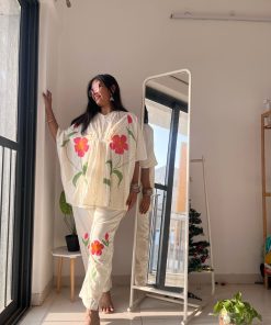 Roohi Floral Peplum Kaftan