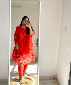 Alternative view of Akshi Mul Chanderi Suit