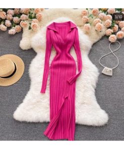 Collar skin bit dress
