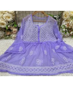 Alternative view of Chickankari Short Gown