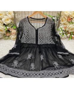 Chickankari Short Gown