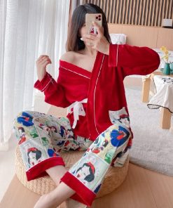 Velvet Quirky Night Suit