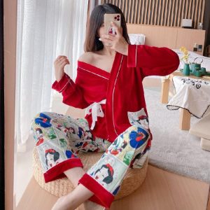 Velvet Quirky Night Suit