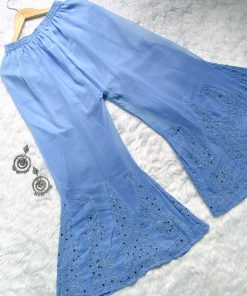 Alternative view of Omber Tie Tye Mirror Chickankari Set