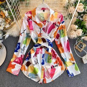 Satin Printed Blouse