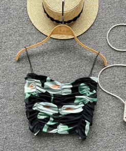 Alternative view of FLORAL CROP TOP