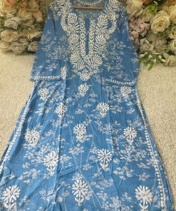 MUL MUL CHICKANKARI KURTI