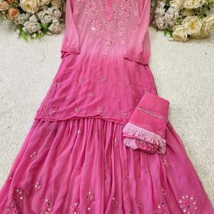Exclusive gharara set + Mul Mul Kurti