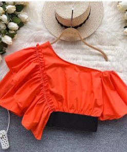 Alternative view of PHEOBE FRILL TOP WITH BELT