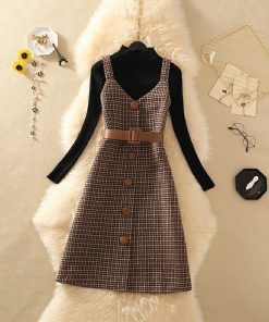 Nancy button dress 3 pc set