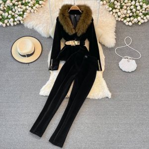 SABRINA VELVET WINTER CO ORD SET