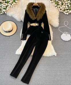 Alternative view of SABRINA VELVET WINTER CO ORD SET
