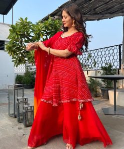 Alternative view of MEERA PEPLUM TOP WITH PLAZO