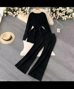 Alternative view of Ribbon cardigan style co ord set