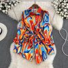 SATIN ABSTRACT SHIRT