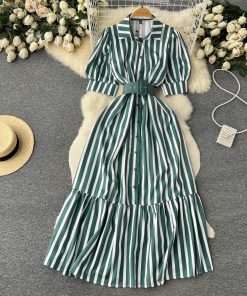 Alternative view of INAYAT TRIPES BUTTON DRESS