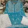SUKHMANI SHORT GOWN MIRROR WORK SHARARA SET