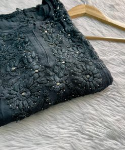 OMBRE GHAS PATI MUKAISH WORK KURTI