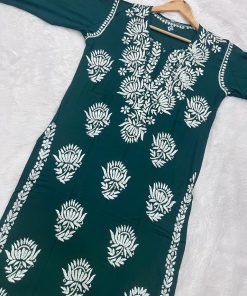 HEAVY CHIKANKARI MODAL KURTI