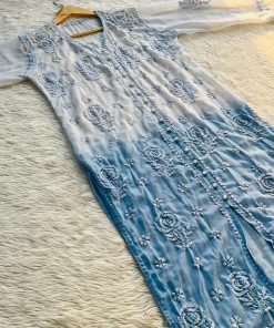 Alternative view of ROSE ombrÃ© hand embroidery Kurti
