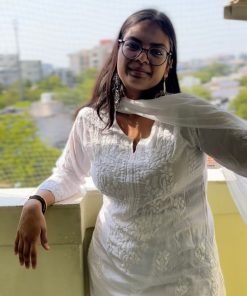 Alternative view of FARHEEN CHIKANKARI SUIT