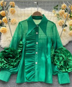Alternative view of SUNFLOWER FRILLY TOP (HA)