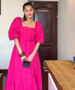 RAHA BUTTON DRESS