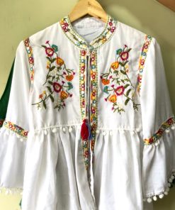 Alternative view of vamika embroidery boho shrug