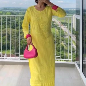 ISHA CHIKANKARI COTTON SUIT