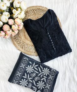 DOBBY CHIKANKARI COTTON SUIT