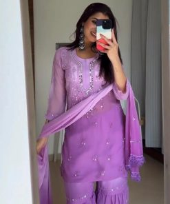 SUKHMANI MIRROR WORK SHARARA SET