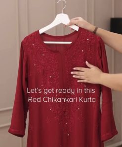 Alternative view of SHARMIN HEAVY MUKAISH WORK KURTA