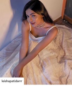 Alternative view of AVNEET DESIGNER CHIKANKARI GOWN