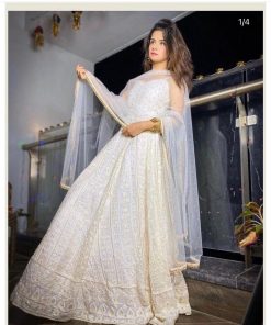 AVNEET DESIGNER CHIKANKARI GOWN