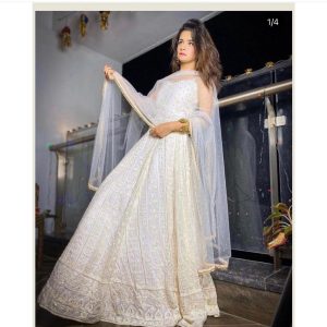 AVNEET DESIGNER CHIKANKARI GOWN