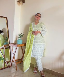 Alternative view of NAVYA EMBROIDERY SUIT