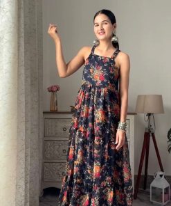 Alternative view of Aarohi Floral Gown