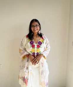 Alternative view of Mehr Roman Silk Applique Work Suit