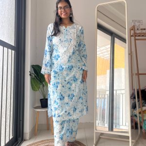 Rida Floral Chikankari Set