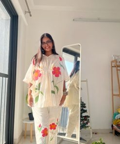 Alternative view of Roohi Floral Peplum Kaftan